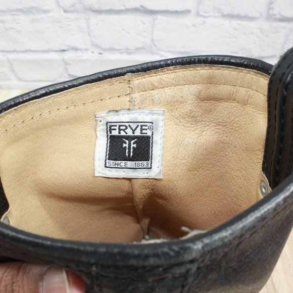 FRYE Maxine Trapunto Harness Brown Leather Motorcycle Boots Size 8 B - Picture 11 of 14